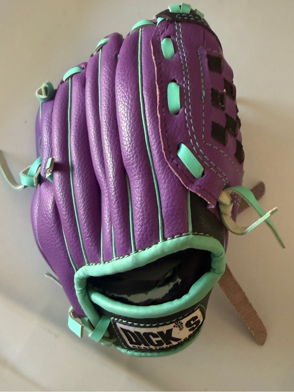 Kids Purple & Mint Youth Baseball Glove Lefty Dicks Sporting Goods T-Ball